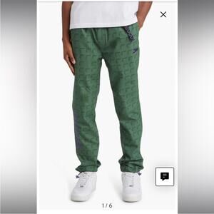 Icecream Waffle Print Woven Pants Men’s in Green Size M